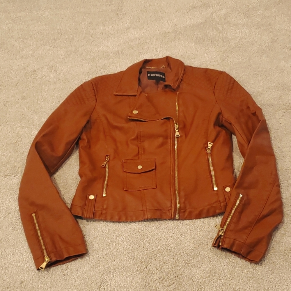 Express Faux Leather Moto Jacket